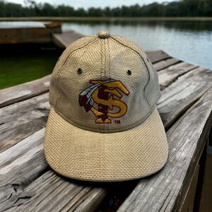 Woven Burlap FSU Hat 1984 Korea Dion Sanders Prime time Super Rare Hat